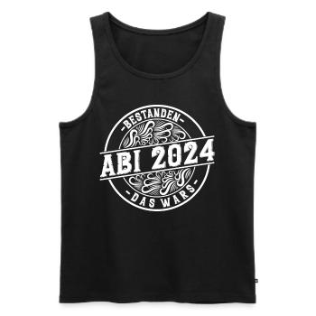 Abitur Junge Mädchen Abi Abitur 2024 - Männer Premium Bio Tank Top - Schwarz - Vorne - Michal (187cm)