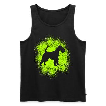 Drahthaar-Foxterrier für Hundeliebhaber - Männer Premium Bio Tank Top - Schwarz - Vorne - AI Model Male 178 light (178cm)