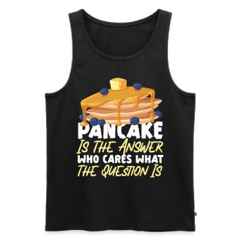 Pancake Lover Kids Pancake Is The - Men's Premium Organic Tank Top - black - Front - AI Model Male 178 light (178cm)