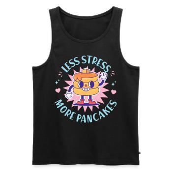 Pancake Lover Kids Less Stress - Männer Premium Bio Tank Top - Schwarz - Vorne - AI Model Male 178 light (178cm)