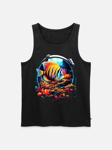 Angelfish - Men's Premium Organic Tank Top - black