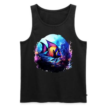 Skalar - Männer Premium Bio Tank Top - Schwarz - Vorne - Michal (187cm)