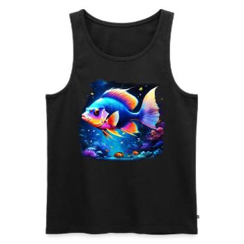 Skalar - Männer Premium Bio Tank Top - Schwarz - Vorne - Michal (187cm)