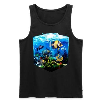 Skalar - Männer Premium Bio Tank Top - Schwarz - Vorne - Michal (187cm)