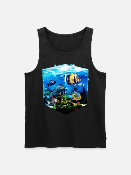 Angelfish - Men's Premium Organic Tank Top - black
