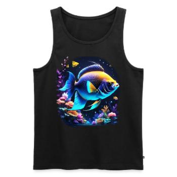 Skalar - Männer Premium Bio Tank Top - Schwarz - Vorne - Michal (187cm)