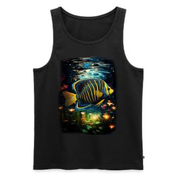 Skalar - Männer Premium Bio Tank Top - Schwarz - Vorne - Michal (187cm)