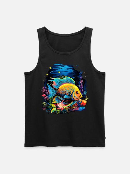 Angelfish - Men's Premium Organic Tank Top - black
