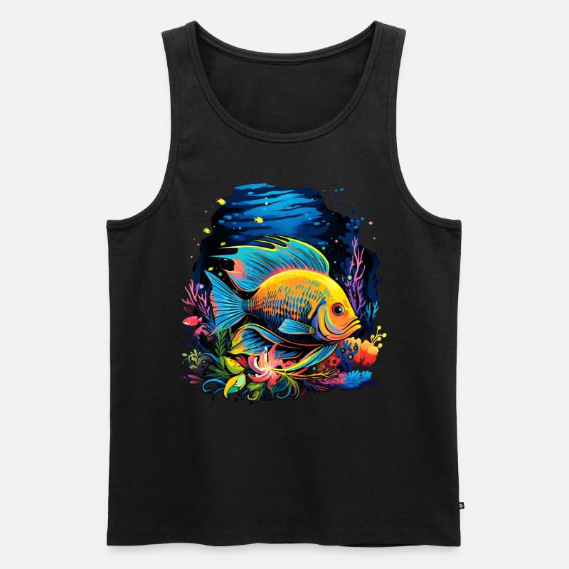 Skalar - Männer Premium Bio Tank Top - Schwarz