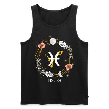 Pisces Astrology Zodiac Sign Horoscope Constellati - Männer Premium Bio Tank Top - Schwarz - Vorne - Michal (187cm)