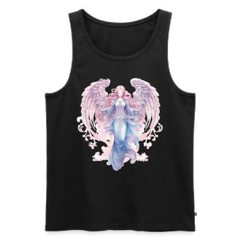 Virgo Zodiac Sign Angel Vaporwave Aesthetic Astrol - Männer Premium Bio Tank Top - Schwarz - Vorne - AI Model Male 178 light (178cm)