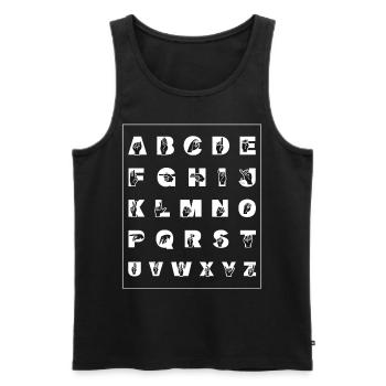 ABC Sign Language Alphabet Teacher ASL Fingerspell - Männer Premium Bio Tank Top - Schwarz - Vorne - Michal (187cm)