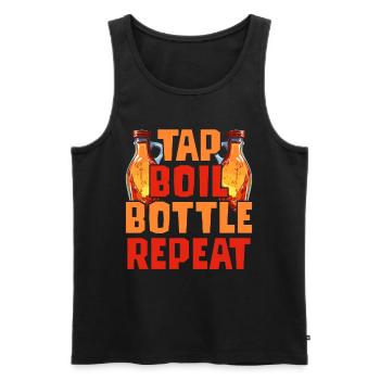 Maple Syrup Maple Sap Tap Boil Bottle Repeat - Men's Premium Organic Tank Top - black - Front - AI Model Male 178 light (178cm)