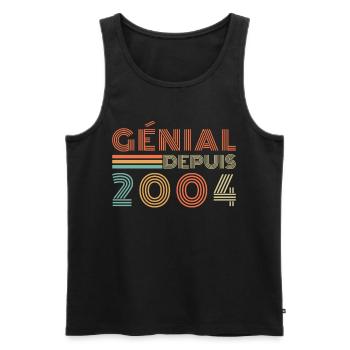 Génial Depuis 2004 Cadeau Retro Anniversaire - Débardeur bio Premium Homme - noir - Devant - Michal (187cm)