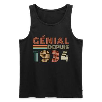 Awesome Since 1934 Retro Birthday Gift - Men's Premium Organic Tank Top - black - Front - Michal (187cm)