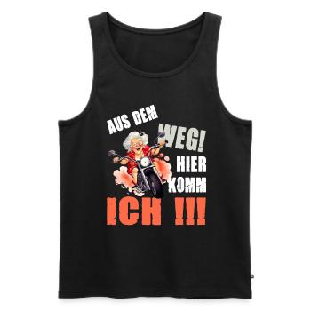 Aus dem Weg Hier Komm Ich Oma - Männer Premium Bio Tank Top - Schwarz - Vorne - Michal (187cm)