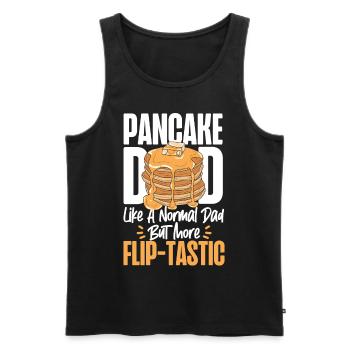 Amateur de crêpes Enfants Papa Crêpe Papa - Débardeur bio Premium Homme - noir - Devant - Michal (187cm)