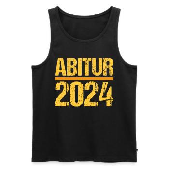 Abitur Junge Mädchen Abi Abitur 2024 - Männer Premium Bio Tank Top - Schwarz - Vorne - Michal (187cm)