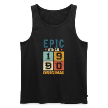 1990 Birthday Epic since - Men's Premium Organic Tank Top - black - Front - Michal (187cm)