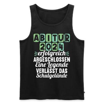 Abitur Junge Mädchen Abi Abitur 2024 - Männer Premium Bio Tank Top - Schwarz - Vorne - Michal (187cm)