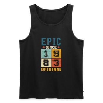 1983 Geburtstag Epic since - Männer Premium Bio Tank Top - Schwarz - Vorne - Michal (187cm)