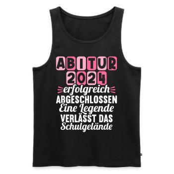 Abitur Junge Mädchen Abi Abitur 2024 - Männer Premium Bio Tank Top - Schwarz - Vorne - Michal (187cm)