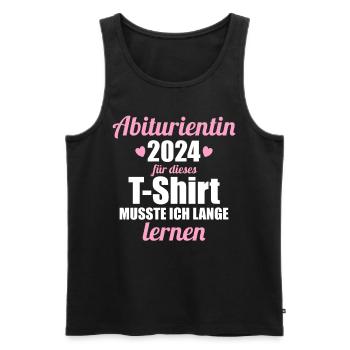 Abitur Junge Mädchen Abi Abitur 2024 - Männer Premium Bio Tank Top - Schwarz - Vorne - Michal (187cm)