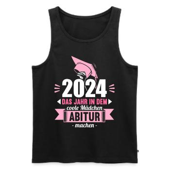 Abitur Junge Mädchen Abi Abitur 2024 - Männer Premium Bio Tank Top - Schwarz - Vorne - Michal (187cm)