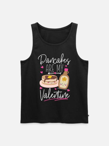 Pancake Lover Kids Valentines Day - Men's Premium Organic Tank Top - black