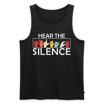 Inspirational Fingerspelling ASL Sign Language Ret - Männer Premium Bio Tank Top - Schwarz - Vorne - Michal (187cm)