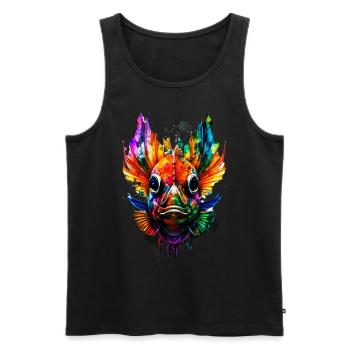 Skalar - Männer Premium Bio Tank Top - Schwarz - Vorne - Michal (187cm)