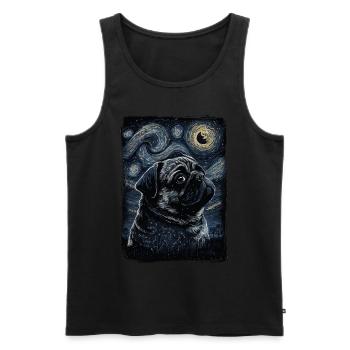 Carlin Nuit étoilée - Débardeur bio Premium Homme - noir - Devant - AI Model Male 178 light (178cm)