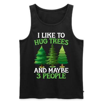 Tree conservationists and environmentalists - Men's Premium Organic Tank Top - black - Front - AI Model Male 178 light (178cm)