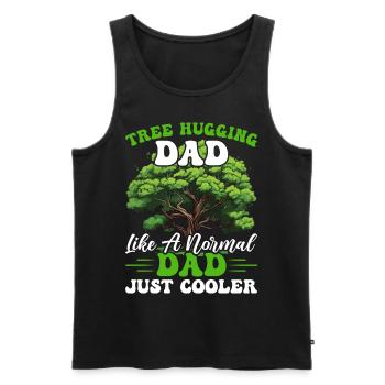 Tree Hugger Dad - Männer Premium Bio Tank Top - Schwarz - Vorne - AI Model Male 178 light (178cm)