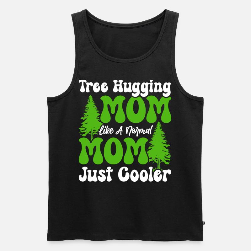Tree Hugger Mom - Männer Premium Bio Tank Top - Schwarz
