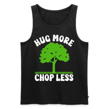 Tree conservationists and environmentalists - Men's Premium Organic Tank Top - black - Front - AI Model Male 178 light (178cm)