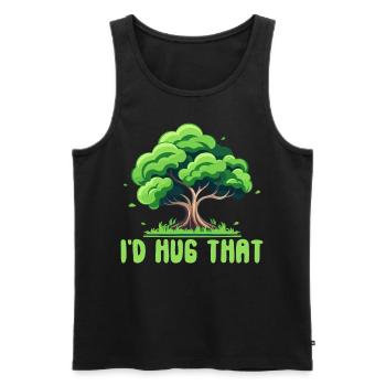 Tree conservationists and environmentalists - Men's Premium Organic Tank Top - black - Front - AI Model Male 178 light (178cm)