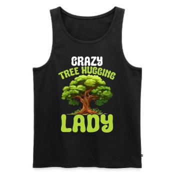 Environmentalist and tree conservationist - Men's Premium Organic Tank Top - black - Front - AI Model Male 178 light (178cm)