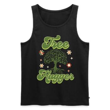 Environmentalist, Nature Lover - Men's Premium Organic Tank Top - black - Front - AI Model Male 178 light (178cm)