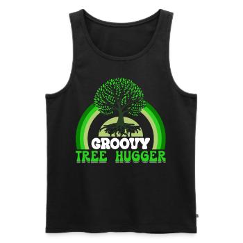 Environmentalist, Nature Lover - Men's Premium Organic Tank Top - black - Front - AI Model Male 178 light (178cm)