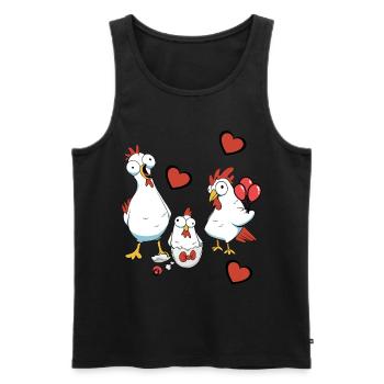 Schwangerschaft Geburt Familie Huhn Eierschale Ei - Männer Premium Bio Tank Top - Schwarz - Vorne - Michal (187cm)