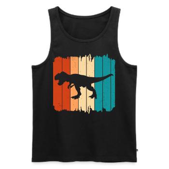 T Rex - Débardeur bio Premium Homme - noir - Devant - AI Model Male 178 light (178cm)