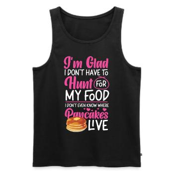 Pancake Lover Kids I'm Glad I - Männer Premium Bio Tank Top - Schwarz - Vorne - AI Model Male 178 light (178cm)