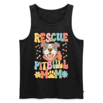 Groovy Hundeliebhaberin - Männer Premium Bio Tank Top - Schwarz - Vorne - Michal (187cm)