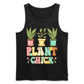 Pflanzenbasierte Ernährung Weiblich Vegetarisch Ve - Männer Premium Bio Tank Top - Schwarz - Vorne - AI Model Male 178 light (178cm)