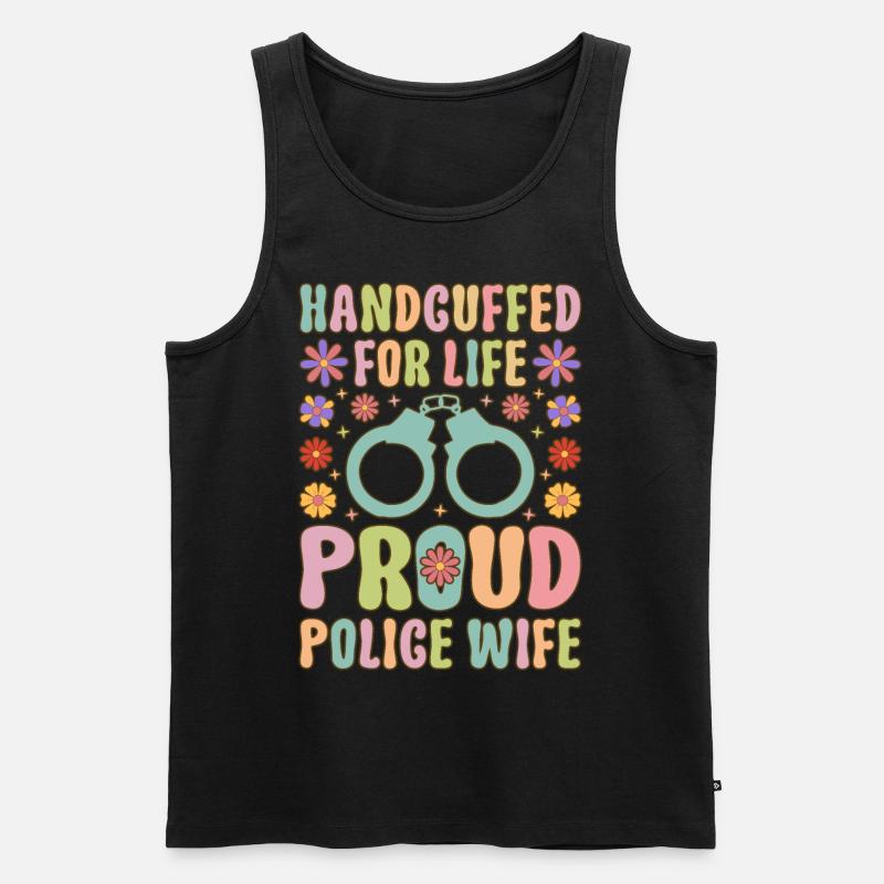 Polizist Ehefrau - Männer Premium Bio Tank Top - Schwarz