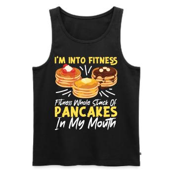 Les enfants amateurs de crêpes que j’aime - Débardeur bio Premium Homme - noir - Devant - AI Model Male 178 light (178cm)