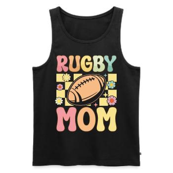 Groovy Rugbyspielerin - Männer Premium Bio Tank Top - Schwarz - Vorne - AI Model Male 178 light (178cm)