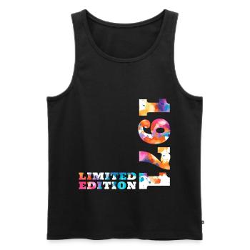 Colorful Birthday Limited Edition 1972 - Men's Premium Organic Tank Top - black - Front - Michal (187cm)