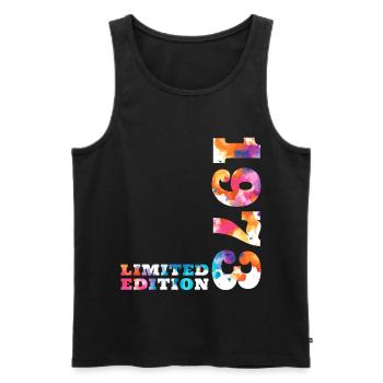 Colorful Birthday Limited Edition 1973 - Men's Premium Organic Tank Top - black - Front - Michal (187cm)